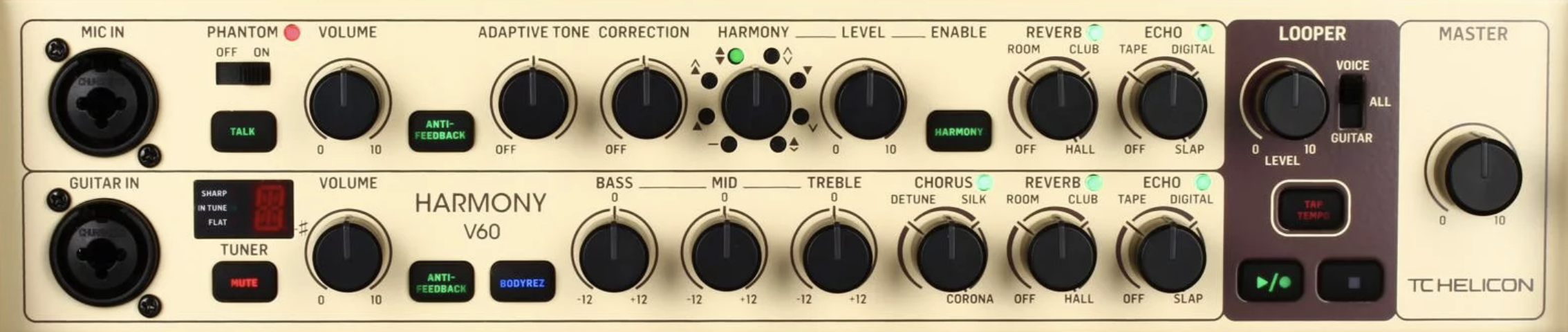 TC-Helicon Harmony V60 60-watt 2-channel Acoustic Amplifier