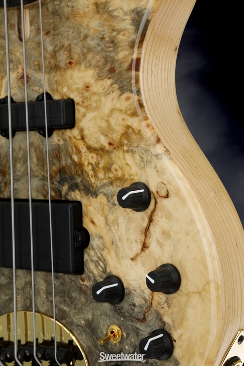 Lakland 55-94 Deluxe, Exotic Top - Buckeye Burl with Ebony fingerboard