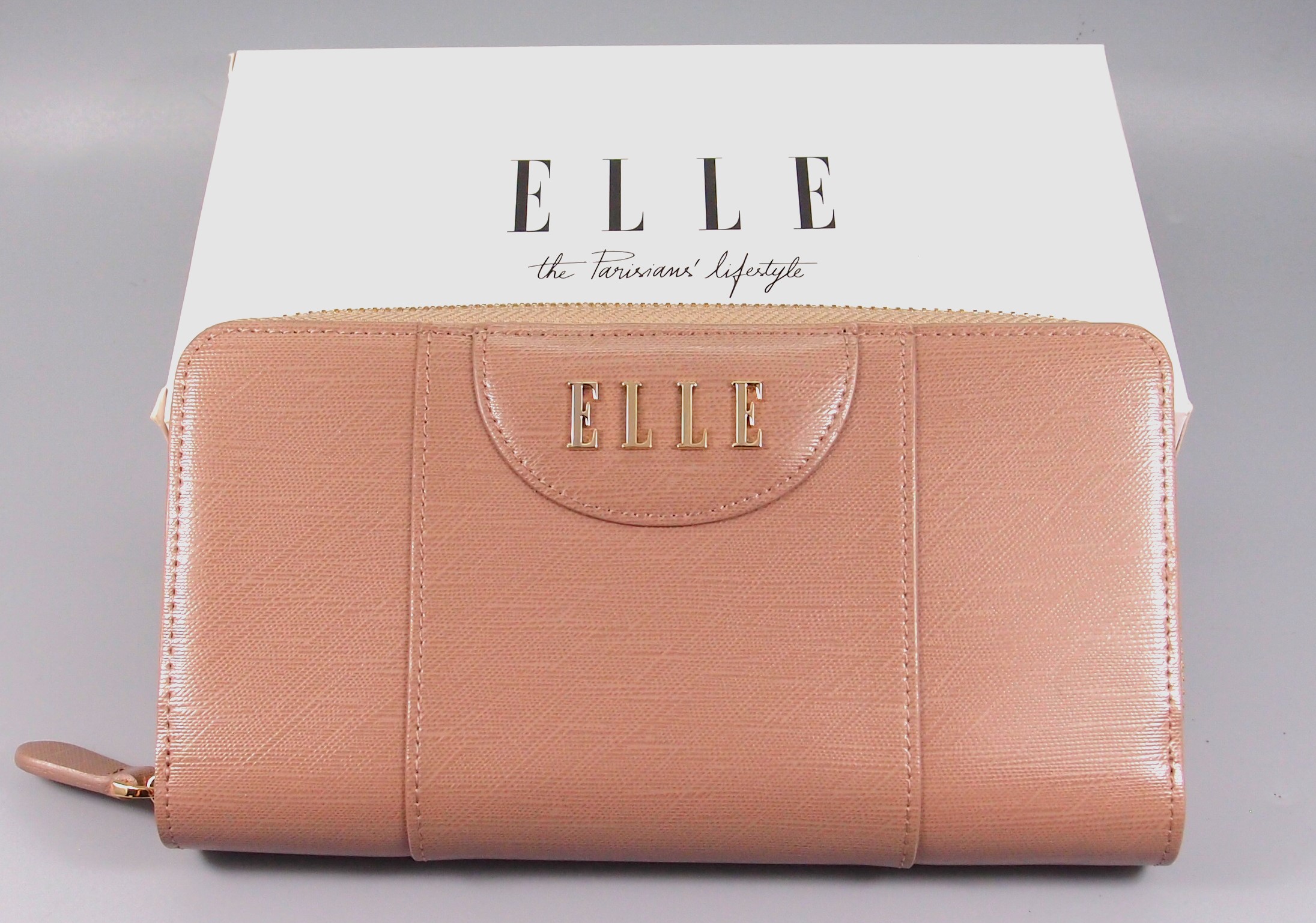 กระเป๋าสตางค์ ELLE เบจ ใหม่ แท้