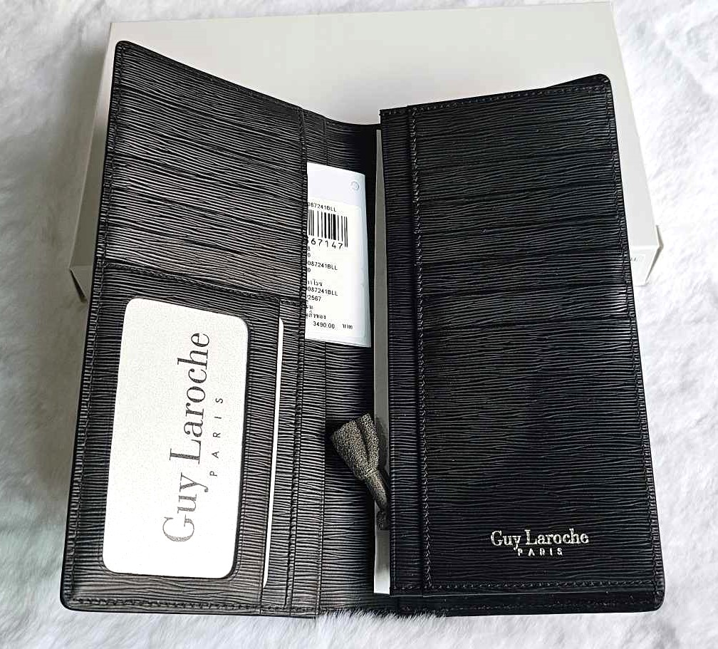 กระเป๋าสตางค์ Guy Laroche ดำสลิม ใหม่ แท้
