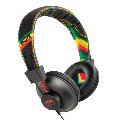 The House of Marley Positive Vibration - Rasta On-ear Headphone (3-button controller)