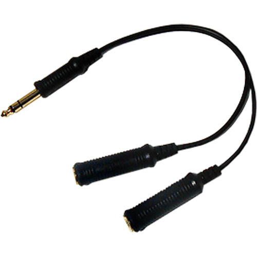 Grado 1/4" Stereo Male to Twin Stereo 1/4" Female Y Adapter Cable (8")