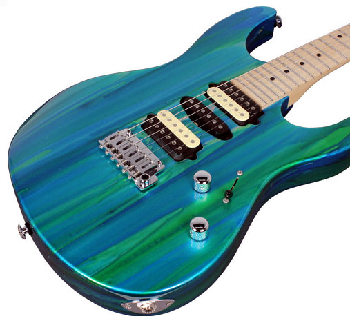 Suhr Pro M4 Guitar - Aqua Sparkle Drip