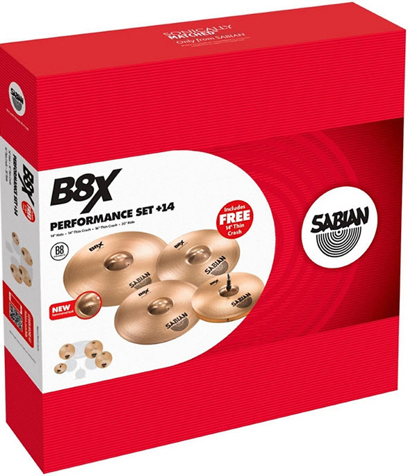 Sabian B8X Promo Performance Set with 14 Thin Crash
