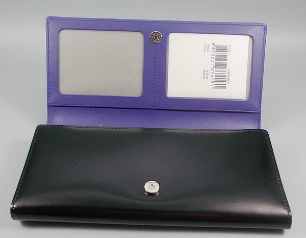 กระเป๋าสตางค์ LOUIS FONTAINE ดำ-ม่วง ใหม่ แท้