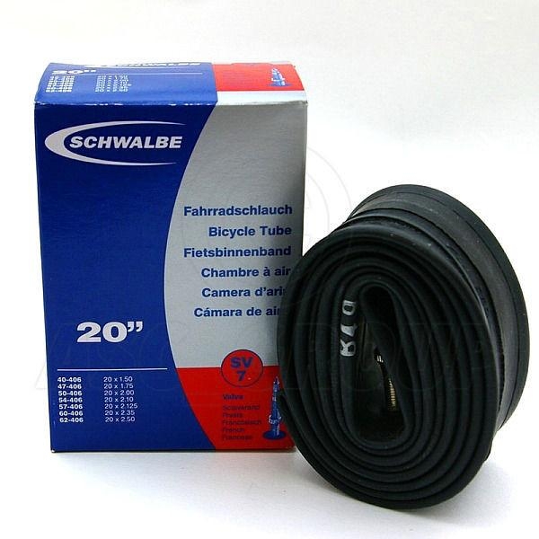 ยางใน Schwalbe ขนาด 20 x 1.50 - 2.50 - 406 SV7 จุ๊บเล็ก 40 mm