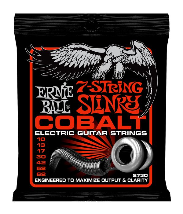 Ernie Ball 2730 Cobalt 7-String Skinny Top Heavy Bottom Electric Guitar Strings