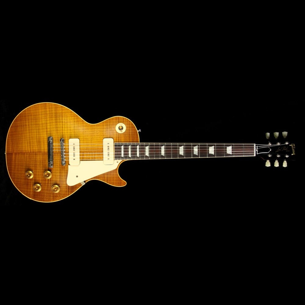 Gibson Custom Shop Music Zoo Exclusive Roasted Standard Historic 1956 Les Paul Reissue Electric Guitar - Lemonburst
