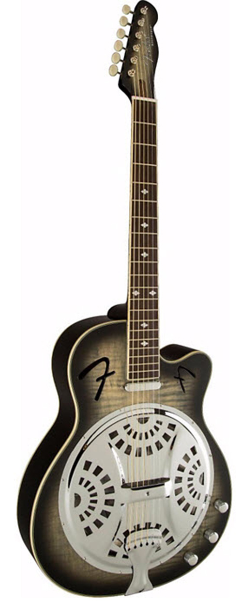 Fender Roosevelt CE Acoustic-Electric Resonator Guitar Moonlight Black Burst