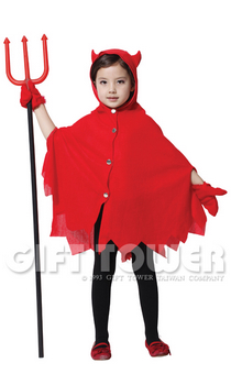 ชุดแฟนซีฮาโลวีน ชุดปีศาจเดวิล Devil Costume แฟนซีเด็ก ใช้ได้ทั้งเด็กชายหญิง มีขนาด M, L **ฟรีไม้สามง่ามยาว40ซม 120บาท**