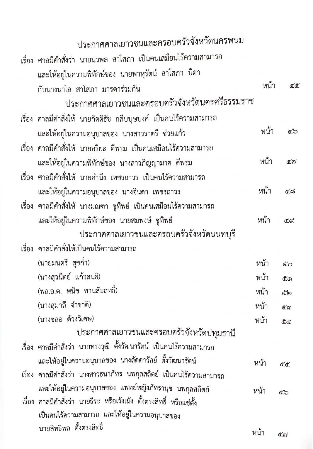 กฎหมายออกใหม่ 89/64 ประกาศกระทรวงการคลัง ฐานะการเงินฯ ประกาศกรมอุตสาหกรรมฯ บัตรสิ้นอายุ ประกาศศาลเยาวชนและครอบครัวจังหวัด