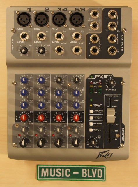 Peavey PV 6 USB Compact USB Mixer