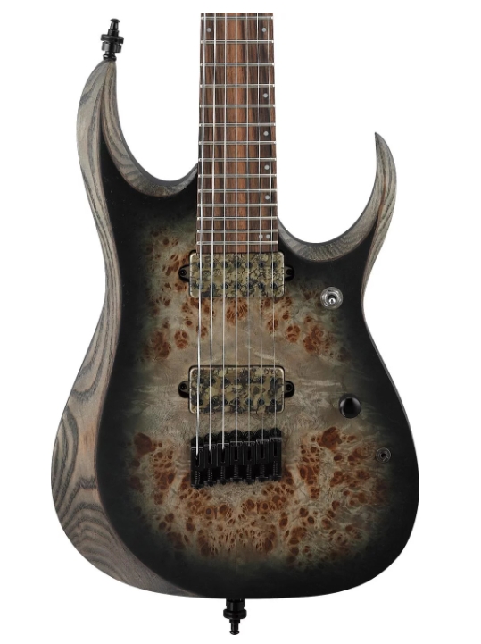 Ibanez Axion Label RGD71ALPA Electric Guitar - Charcoal Burst Black Flat