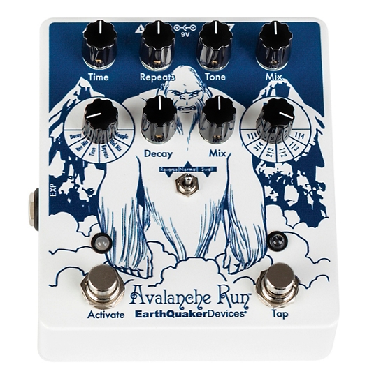 EarthQuaker Devices Avalanche Run V2 Special Edition Attack of the Yeti Reverb/Delay Effects Pedal