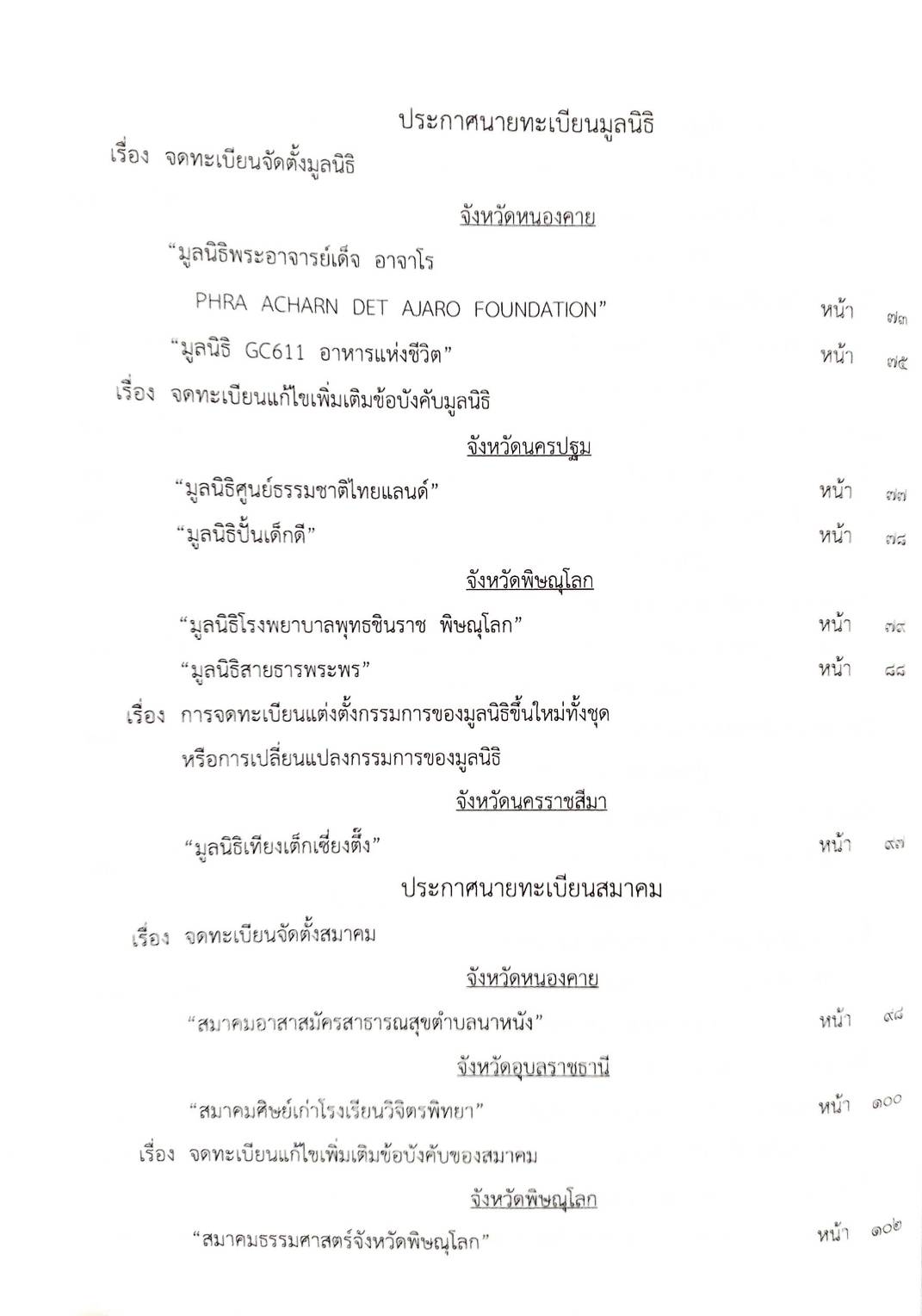 กฎหมายออกใหม่ ตอนที่ 11/2568 ประกาศสำนักงานกลางฯ ประกาศศาลเยาวชนและครอบครัวจังหวัด.. และสมาคม มูลนิธิ