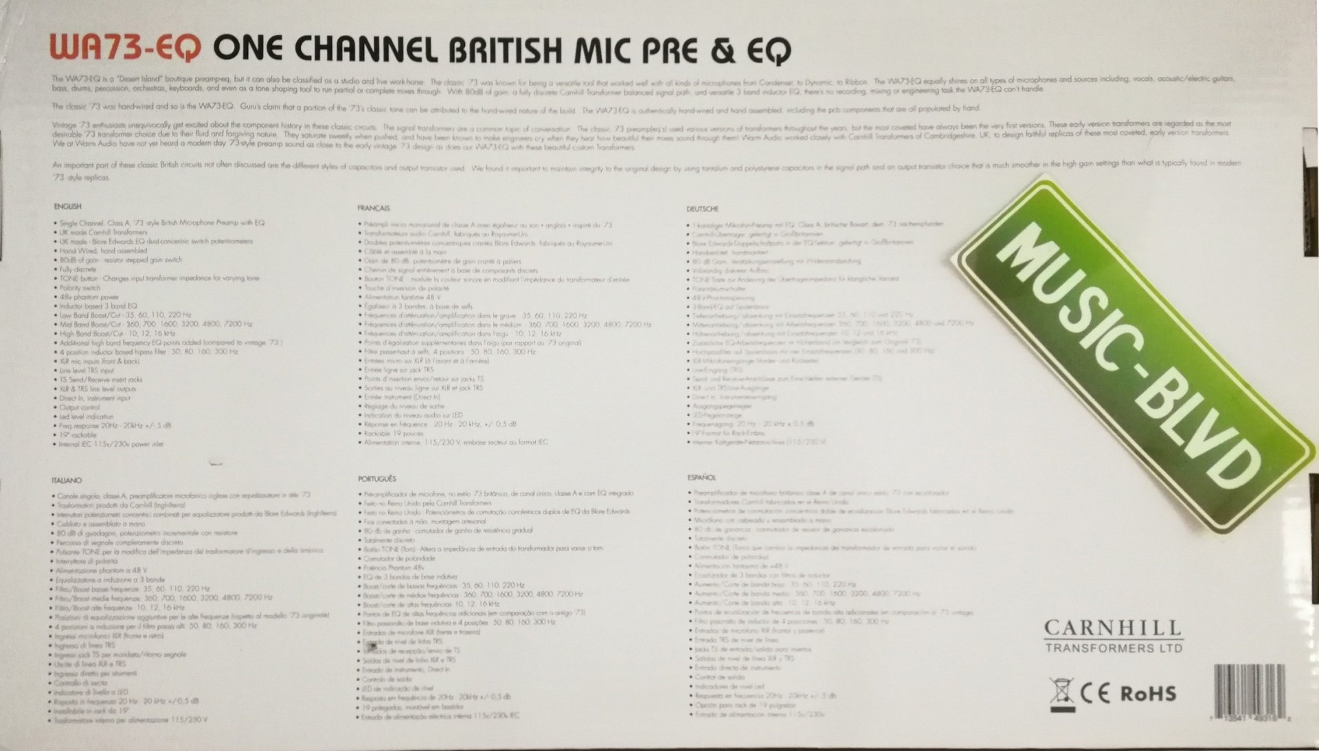 Warm Audio WA73-EQ Microphone Preamp & EQ