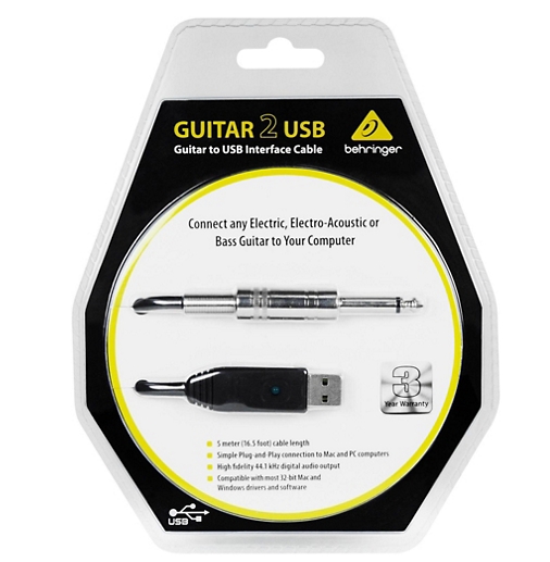 Behringer GUITAR 2 USB Guitar to USB Interface Cable
