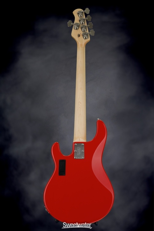 Ernie Ball Music Man StingRay 5HH, Sweetwater Exclusive - Chili Red with Maple Fingerboard