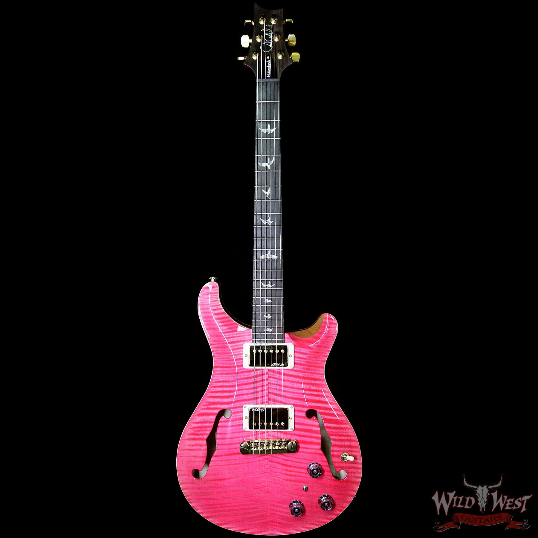 PRS Artist Package Hollowbody II HB2 Piezo Flame Maple Bonnie Pink Brazilian Rosewood Fretboard