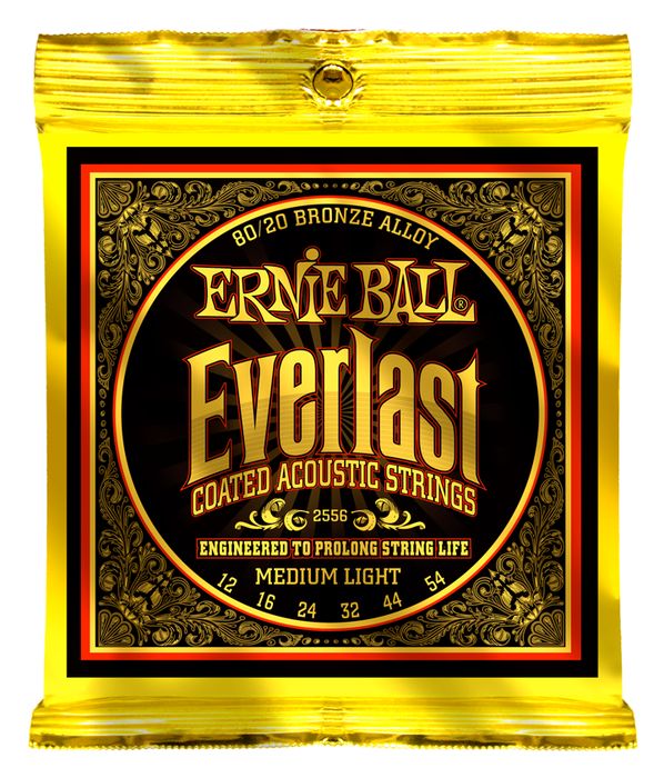Ernie Ball 2556 Everlast 80/20 Bronze Medium Light Acoustic Guitar Strings