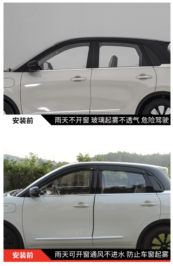 คิ้วกันสาด 6 ชิ้น Wuling Binguo EV