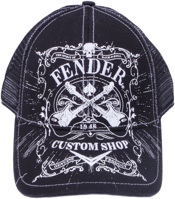 Fender CS Old School Trucker Hat Black Adjustable