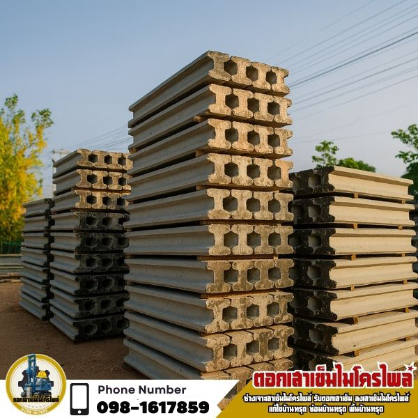 หน้างานซ่อมพื้นทรุด