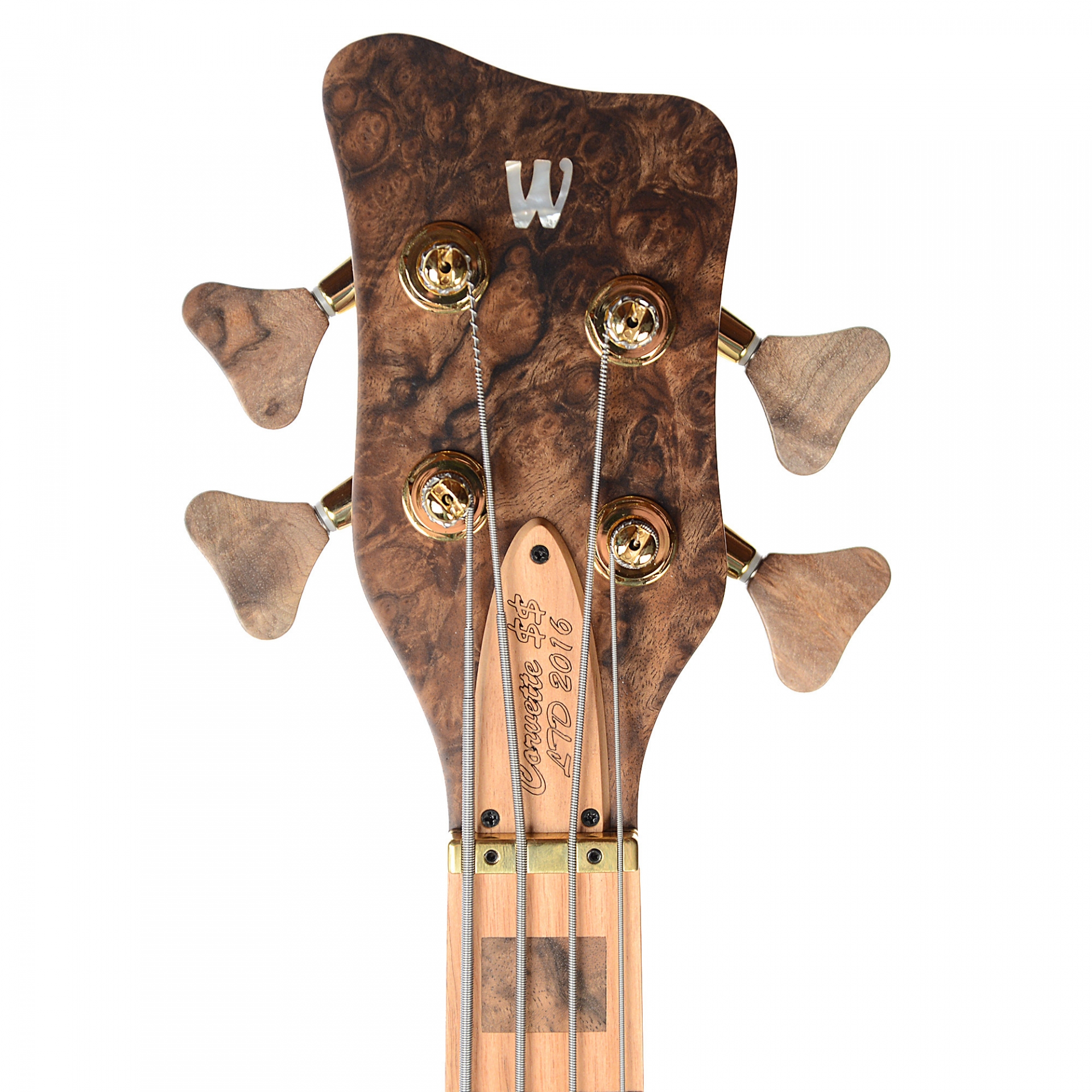 Warwick Masterbuilt/Custom Shop Corvette SS 4 LTD 2016 4-String Black Walnut Burl over Black Korina Natural Satin