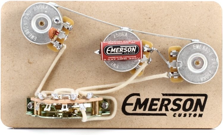 Emerson Custom 5-way Prewired Kit for Fender Stratocasters - 250k Pots