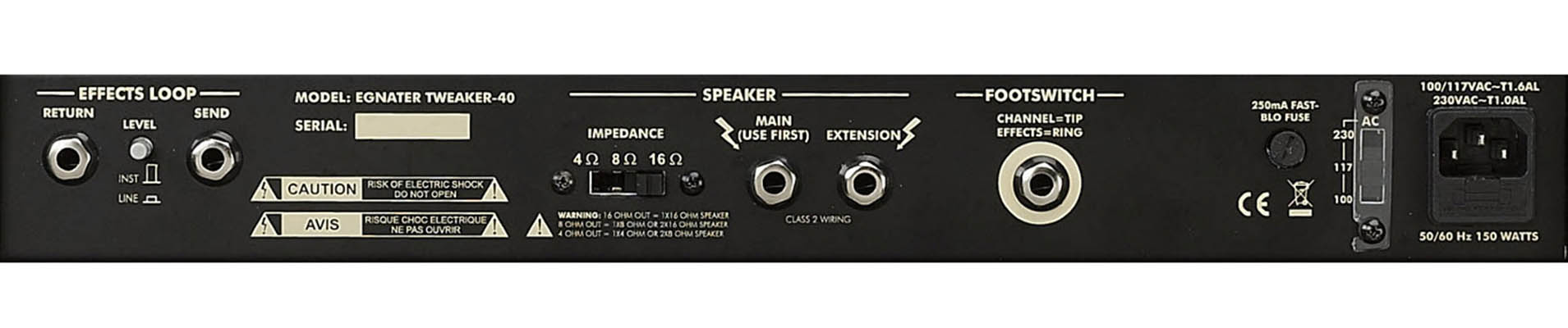 Egnater Tweaker-40 40W Tube Guitar Amp Head