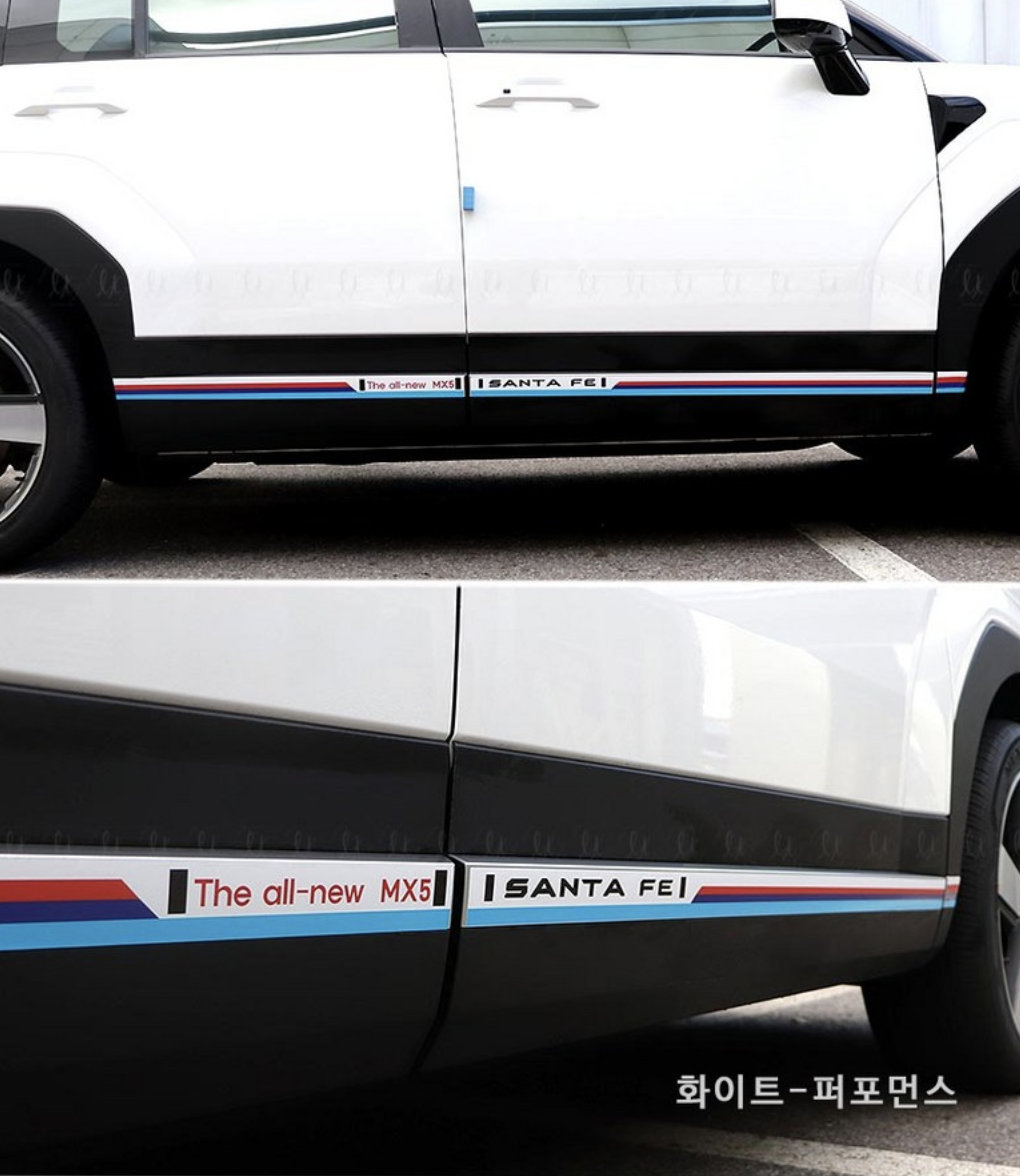 สติกเกอร์ตกแต่งกันชนประตูล่างรถยนต์ Hyundai SANTA FE Hybrid ฮุนได ซานตา เฟ่