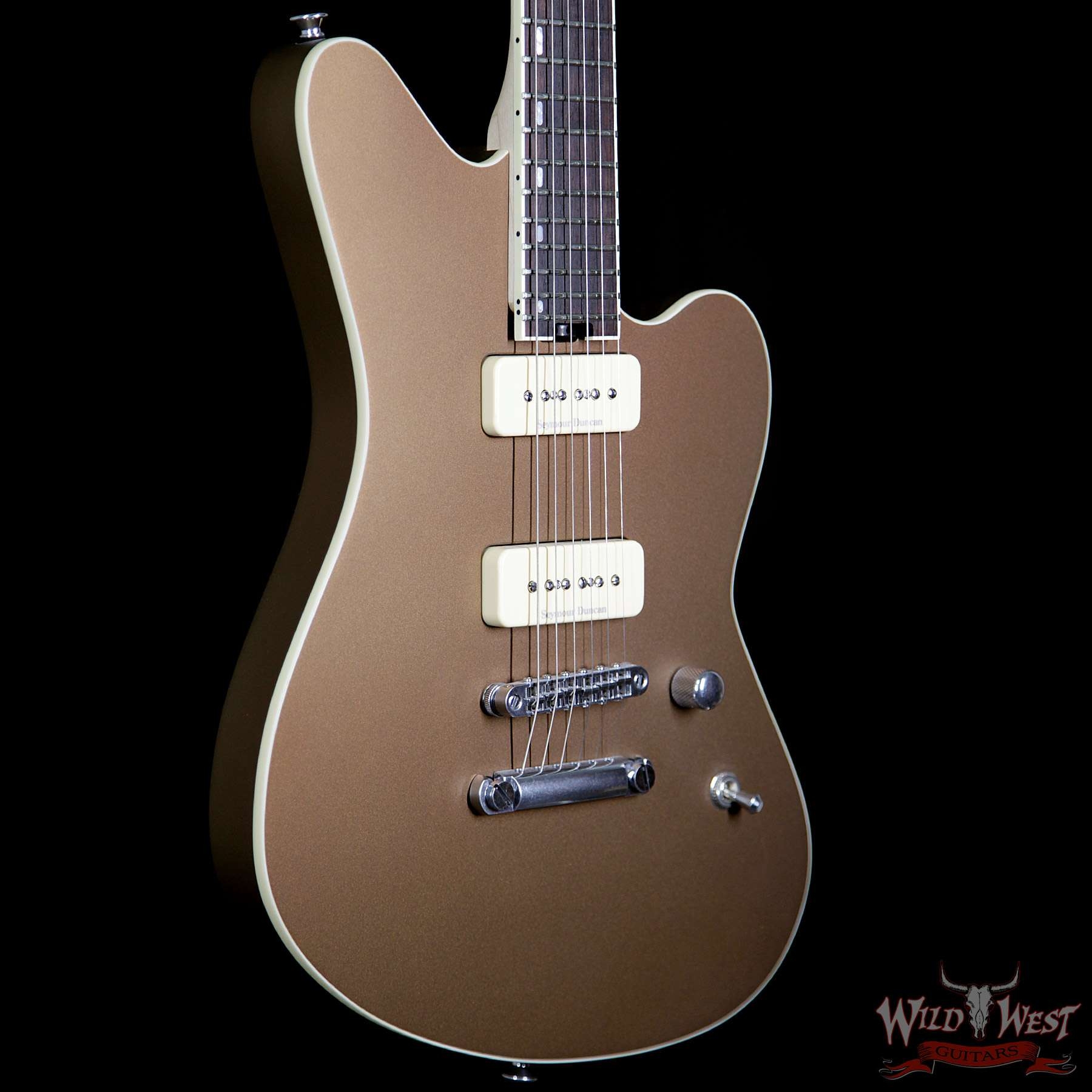 Charvel USA Custom Shop Red Dave Nichols Masterbuilt P90 Surfcaster Dart Swinger Brown