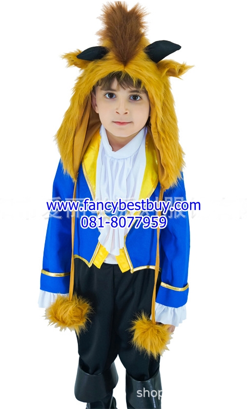 ชุดเจ้าชายแฟนซีเด็ก ชุดเจ้าชายอสูร The Beast Costume พร้อมหมวกหัวอสูร มีขนาด XL