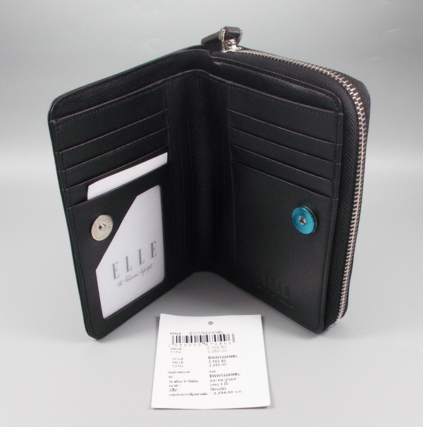 กระเป๋าสตางค์ ELLE ดำ ใหม่ แท้