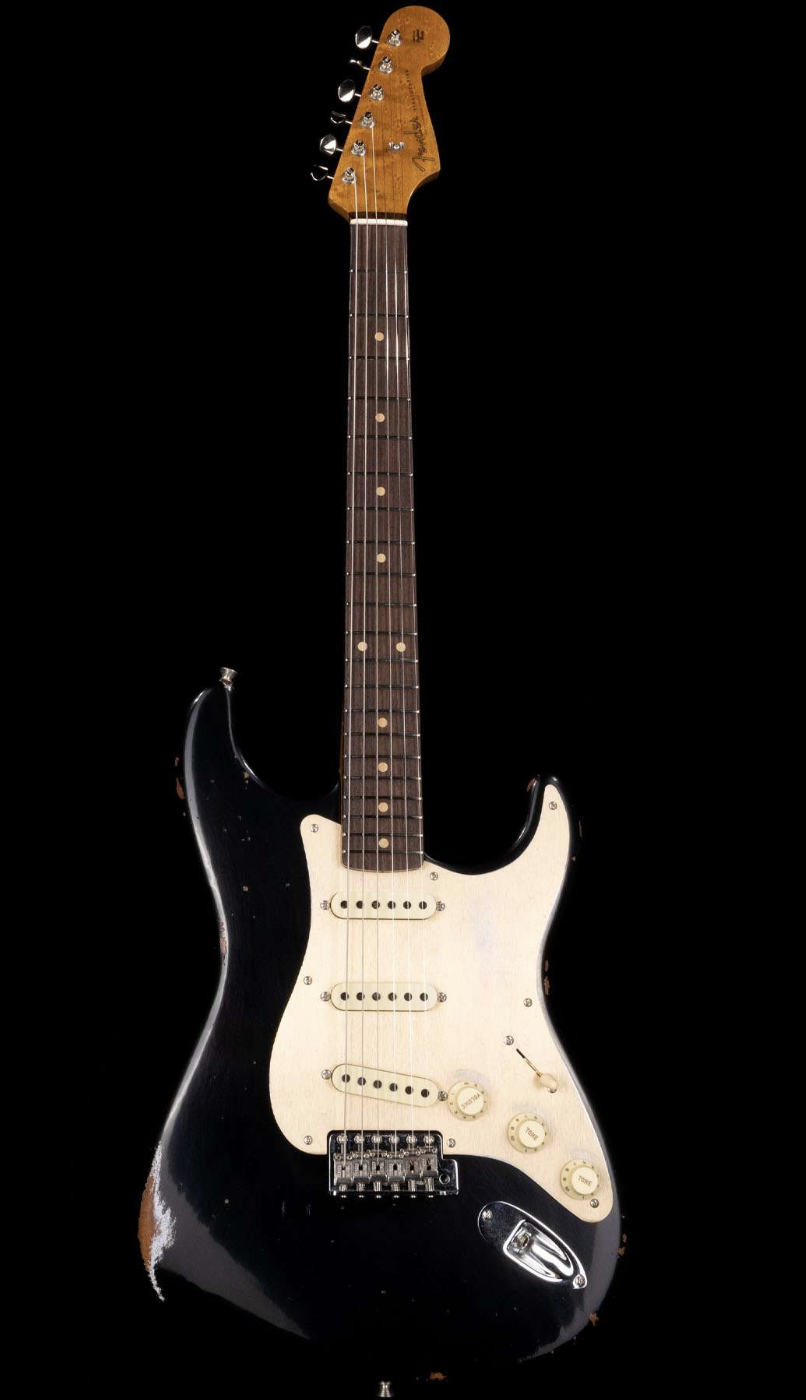 Fender Custom Shop 1960 Stratocaster Roasted Relic Rosewood Board Aged Black