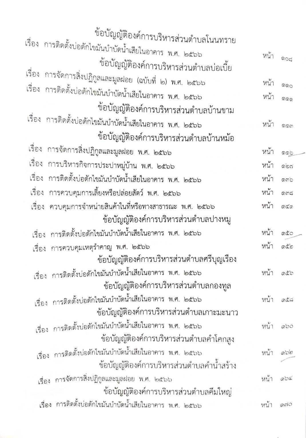 กฎหมายใหม่ ตอนที่ 142/86 รวมข้อบัญญัติองค์การบริหารส่วนตำบล