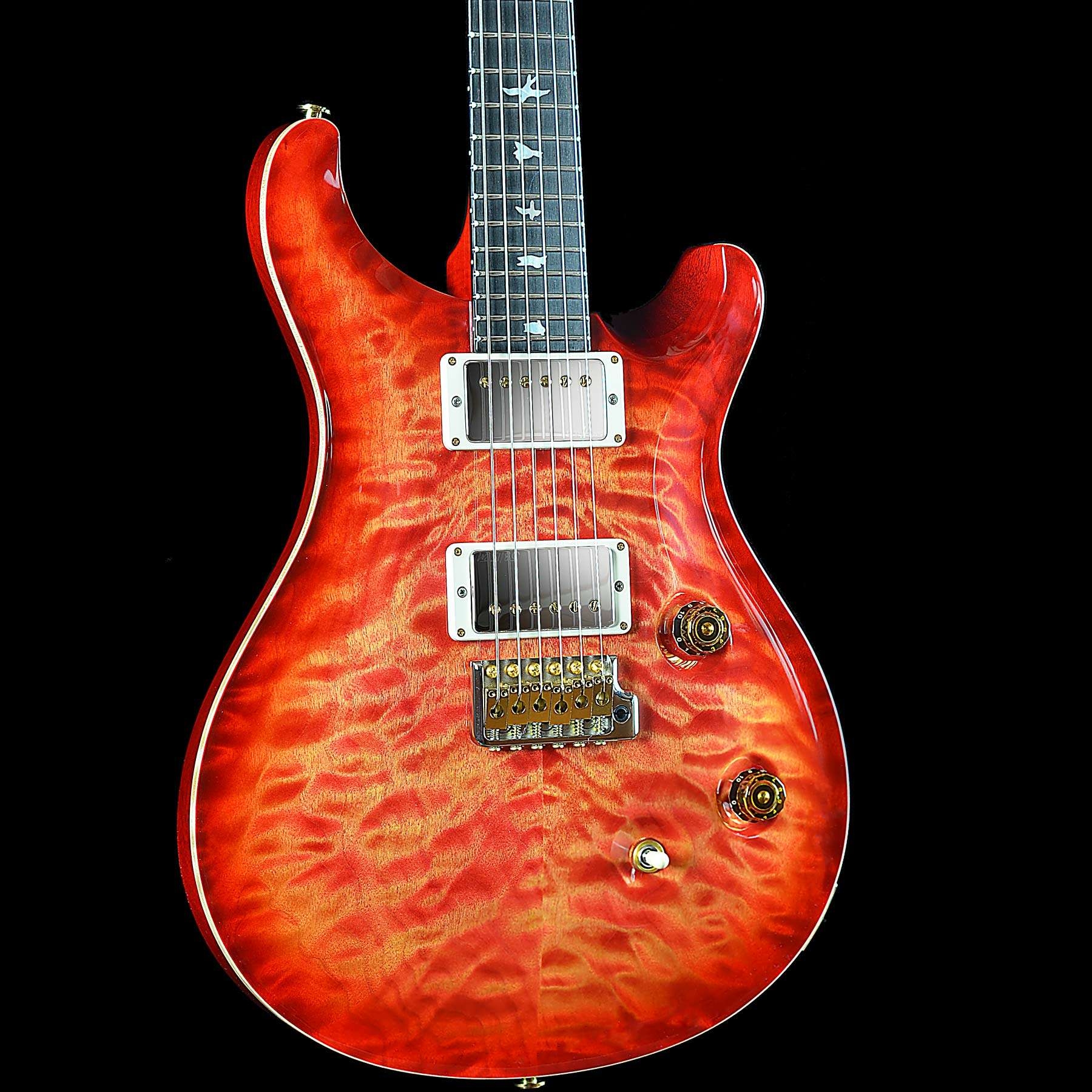 PRS Wood Library Custom 24 Blood Orange w/ Gaboon Ebony Fretboard