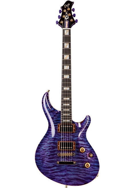 ESP Custom Mystique Electric Guitar - Indigo Indigo Quilt