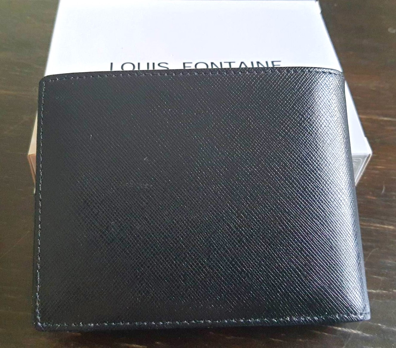 กระเป๋าสตางค์ Louis Fontaine ดำ-กลีบบัว ใหม่ แท้