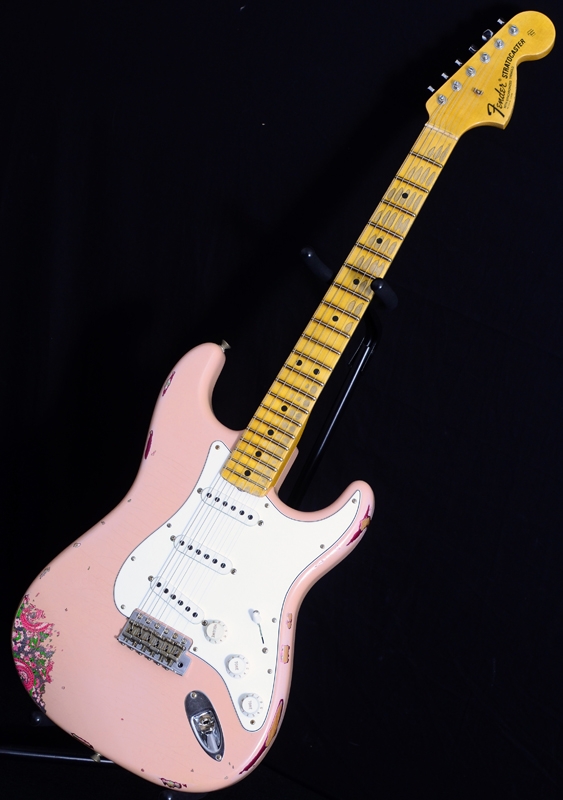 Fender Custom Shop 1969 Heavy Relic Stratocaster - Aged Shell Pink Over Pink Paisley