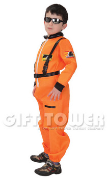 ชุดแฟนซีนักบินอวกาศเด็ก Astronaut สีส้ม มีขนาด L