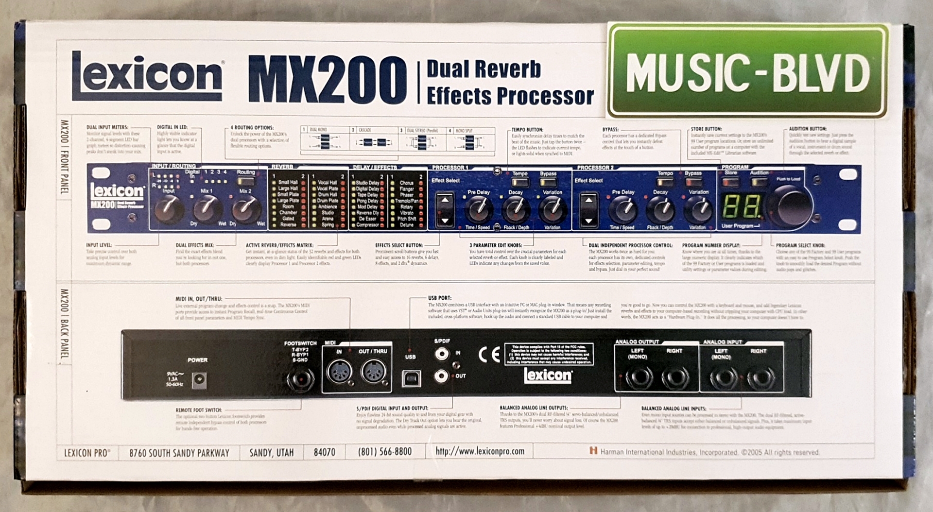 Lexicon MX200 Dual Reverb/Effects Processor