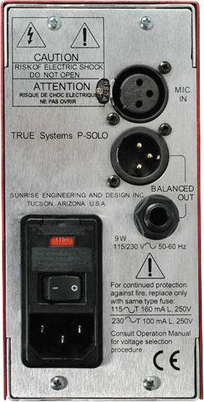 True Systems P-SOLO Single Channel Microphone Preamp