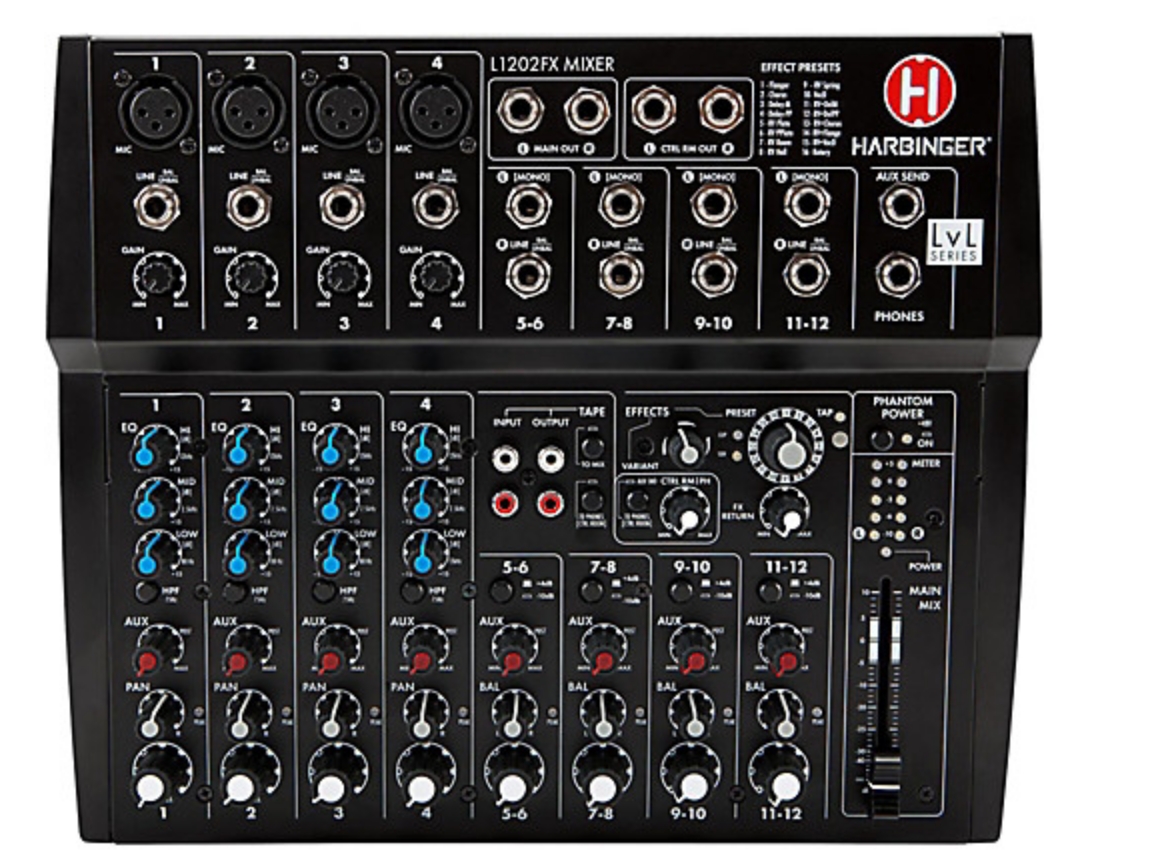 Harbinger L1202FX 12-Channel Mixer with Effects