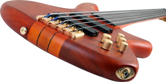 Schecter Guitar Research Stiletto Studio-5 Fretless Bass Honey Satin