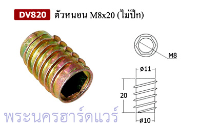 ตัวหนอนฝังไม้ (Insert nut, Driving Nut)