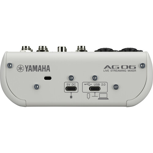 Yamaha AG06 Mk2 6-channel Mixer and USB Audio Interface - White