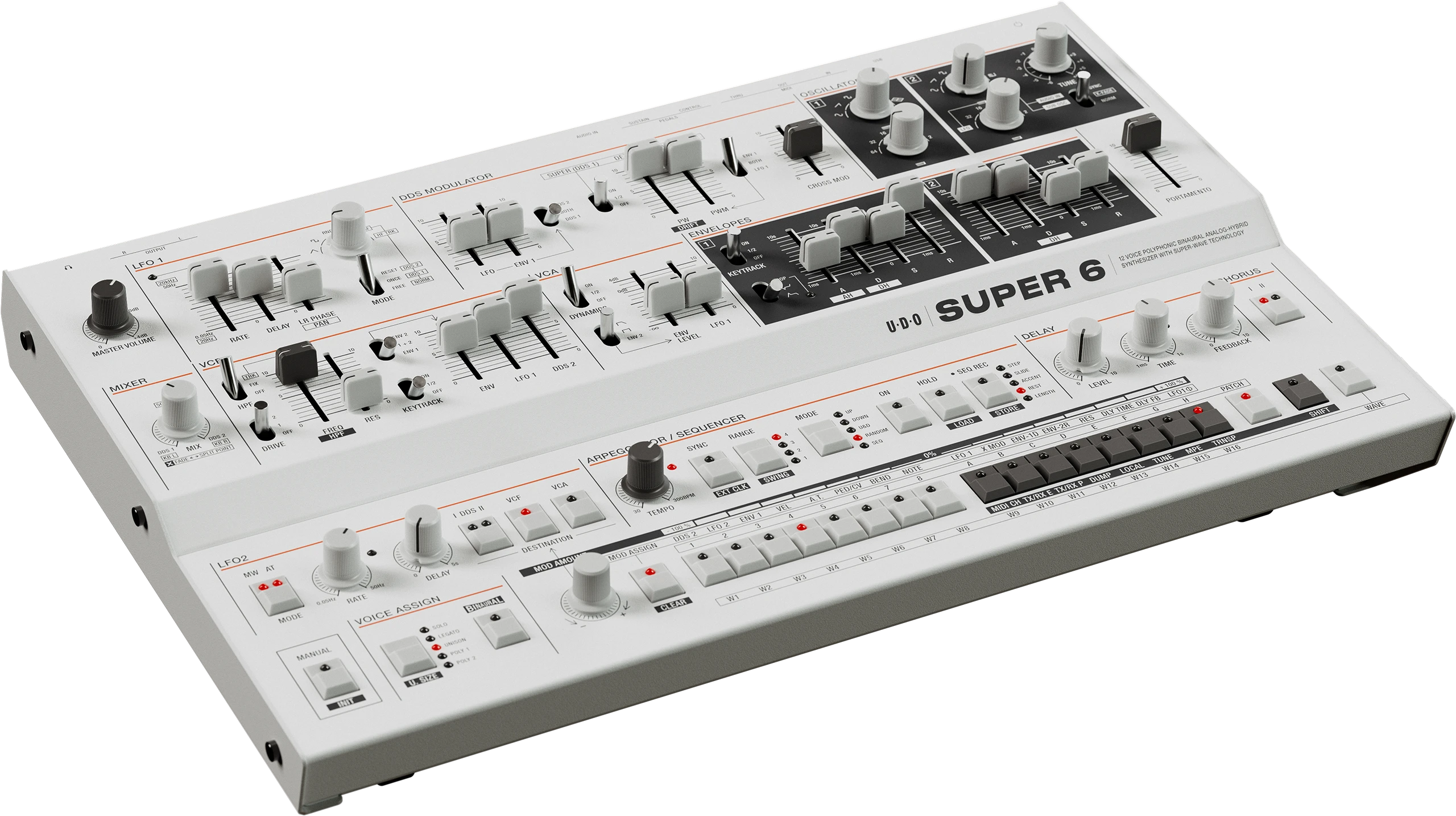 UDO Audio Super 6 Desktop 12-Voice Polyphonic Synthesizer