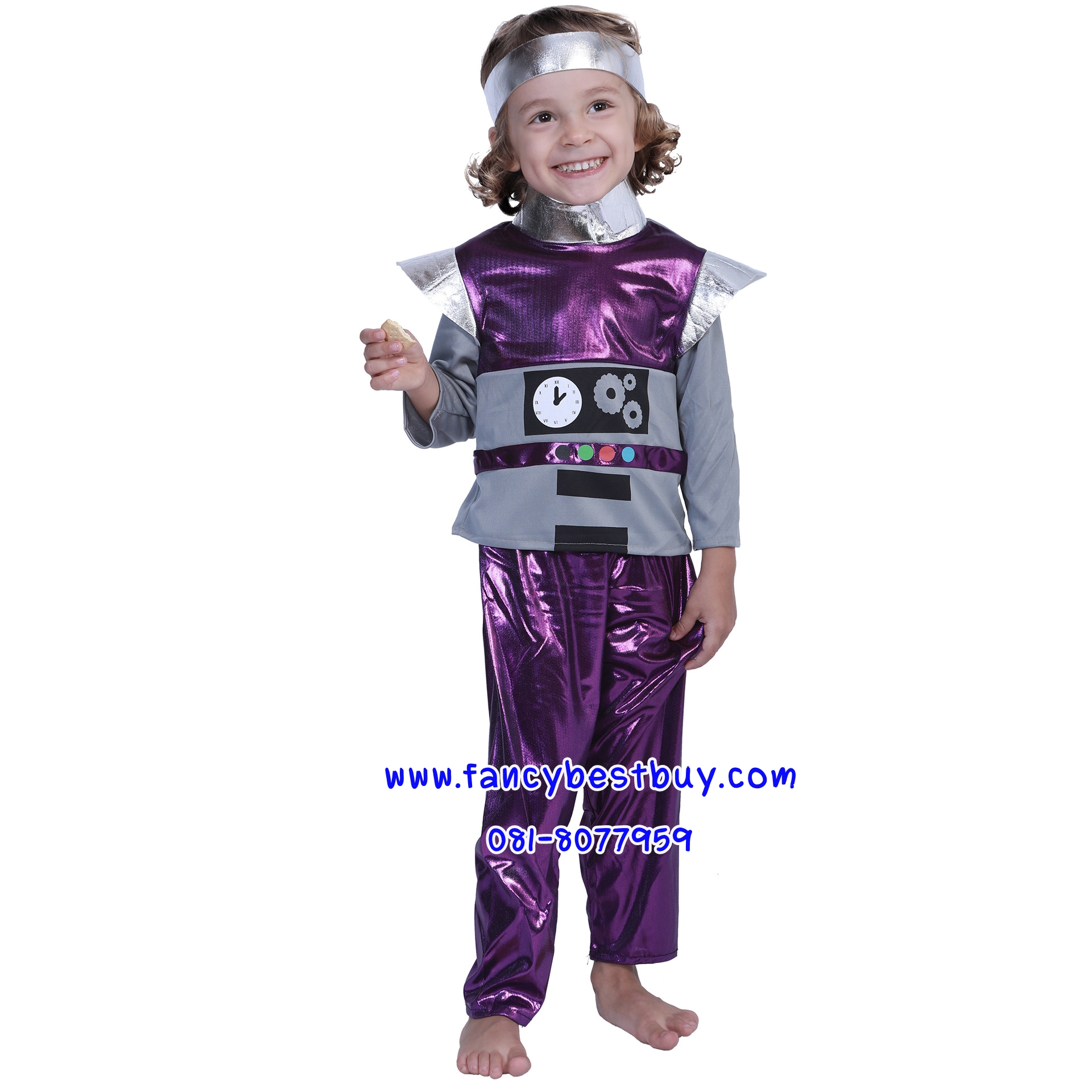 ชุดอวกาศ ชุดอนาคต ชุุดแฟนซีหุ่นยนตร์ ชุดอวกาศ Outer Space Boy ขนาด S 110-120, M 120-130, L 130-145