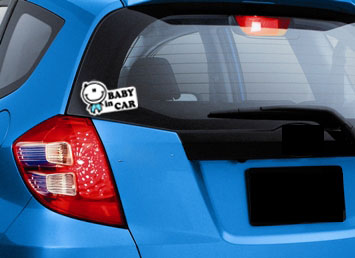 สติ๊กในรถมีเด็ก สติ๊กเกอร์มีเด็กในรถ สติ๊กเกอร์ BABY IN CAR